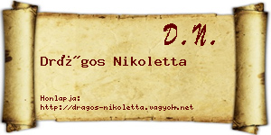 Drágos Nikoletta névjegykártya